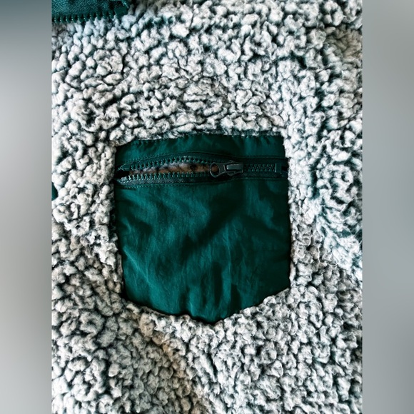 La Hearts Green Sherpa Quarter-zip Pullover Size Small - Picture 11 of 13